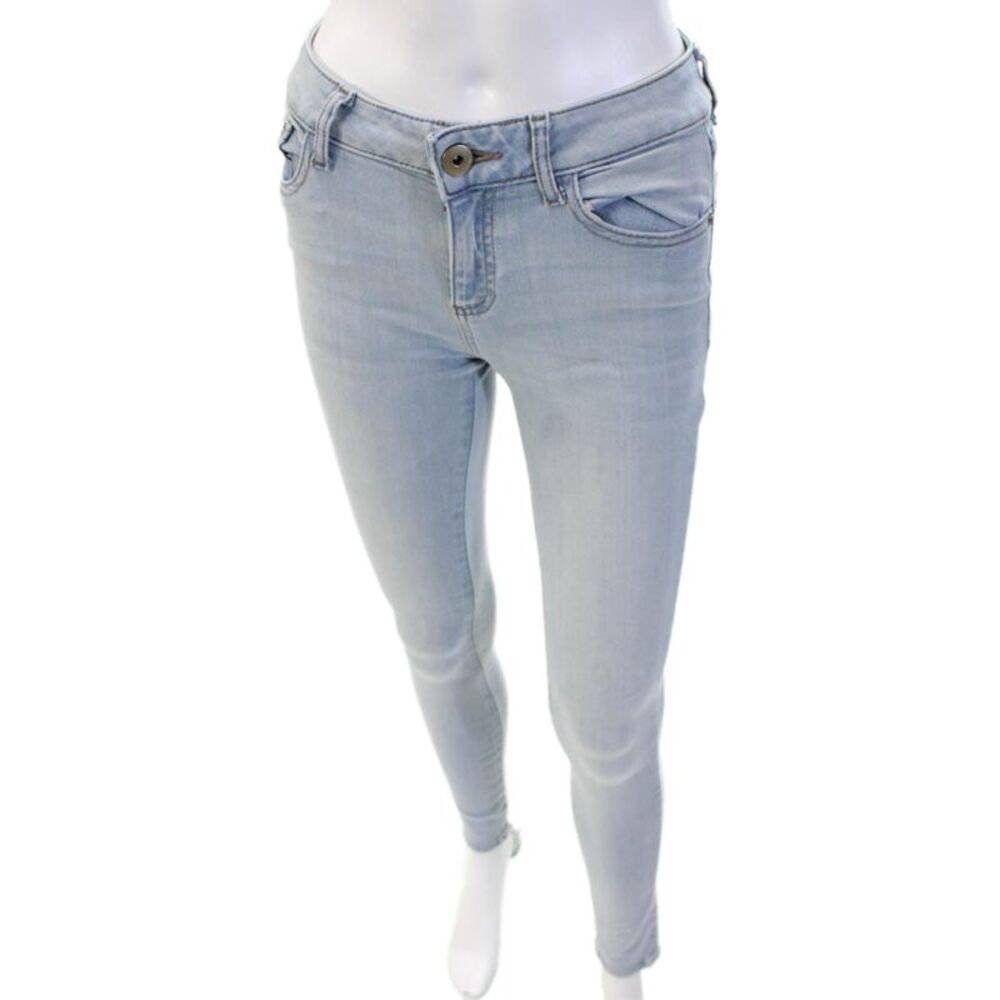 DL 1961 Women Skinny Ankle Jeans Light Blue Mid-Rise Size 24